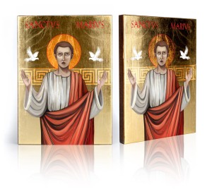 Ikona z certyfikatem - Święty Mariusz