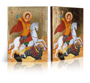 Ikona z certyfikatem - Święty Jerzy Zwycięzca