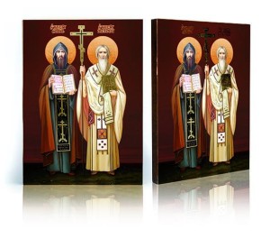 Ikona z certyfikatem - Święty Cyryl i Metody