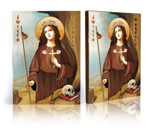 Ikona z certyfikatem - Święta Rozalia