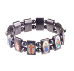 Bransoletka ze świętymi - hematyt