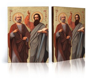 Ikona z certyfikatem - Święty Piotr i Paweł