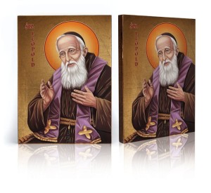 Ikona z certyfikatem - Święty Leopold