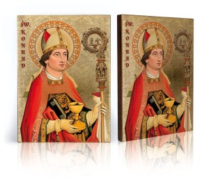 Ikona z certyfikatem - Święty Konrad