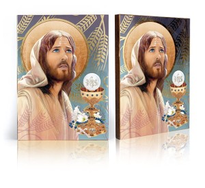 Ikona z certyfikatem - I Komunia Święta - dla chłopca