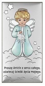 Proszę Aniele z całego serca... - pamiątka narodzin, chrztu W/6756