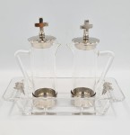 Ampułki mszalne szklane z tacką S/967