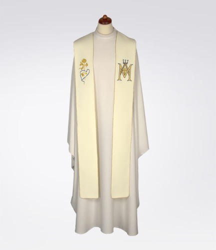 stuła z haftem Maryjnym