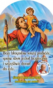 Naklejka ze Świętym Krzysztofem 