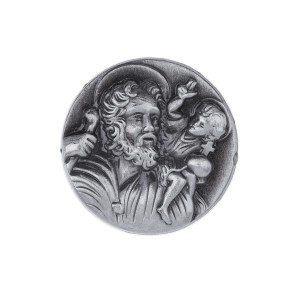 Plakietka metalowa z magnesem Św. Krzysztof