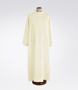 Alba kapłańska o kroju prostym ecru 3-091-1