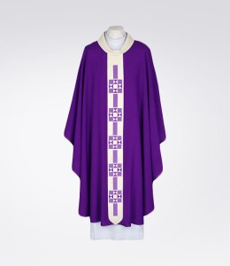 Ornat fioletowy z nowoczesnym haftem 1-263-41