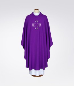 Ornat fioletowy z krzyżem 1-293-4