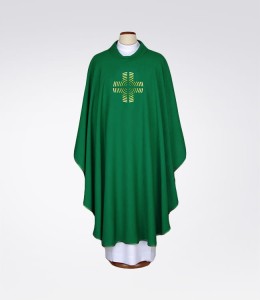 Ornat zielony z krzyżem 1-293-3