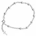 Różaniec na rękę z krzyżykiem ze srebra R8