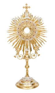 Monstrancja złocona bogato zdobiona wysokość 90 cm PB/0121