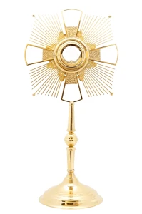 Monstrancja złocona w nowoczesnym stylu wysokość 76 cm PB/0118