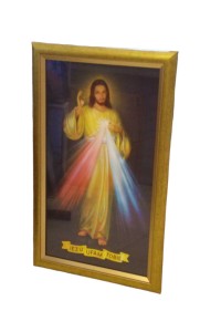 Obraz Jezus Miłosierny w ramie drewnianej