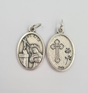 Medalik z metalu św. Rita 