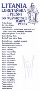 Litania loretańska i pieśni - broszura 25 szt.