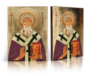 Ikona z certyfikatem - Święty Błażej