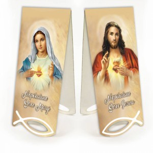 Zakładka magnetyczna - Niepokalane Serce Maryi / Jezusa