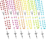 Kolorowy różaniec z drobnymi paciorkami