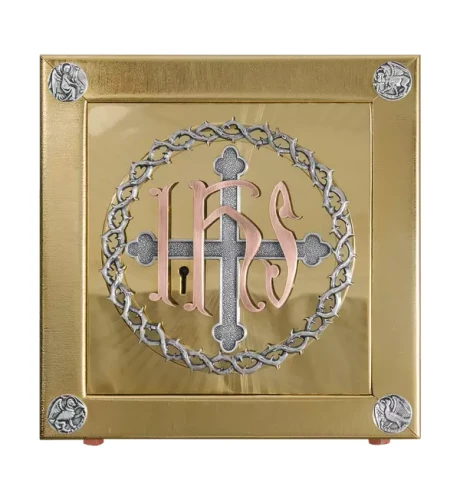 tabernakulum mosiężne IHS