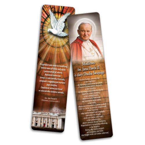 Zakładka do książki - Modlitwa Jana Pawła II o dary Ducha Świętego