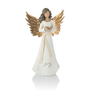 Figurka dekoracyjna - anioł złoty RADOŚĆ