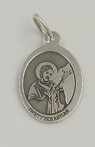 MEDALIK SREBRO 925 LASER ŚW. SEBASTIAN