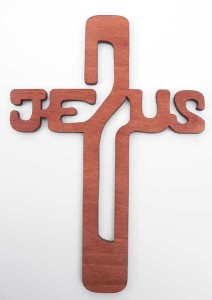 Krzyż JEZUS - brąz