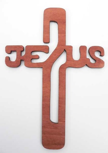 Krzyż JEZUS - brąz