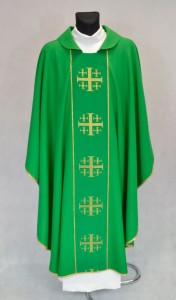 Zielony ornat liturgiczny z pasem FP-212-Z