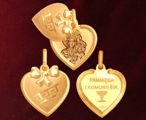 Złoty medalik Pierwsza Komunia Święta 17445