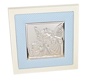 Srebrny obrazek z dodatkową niebieską wstawką 75020/3C