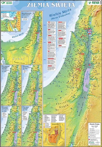 Mapa ścienna. Ziemia Święta. Skala 1:350 000