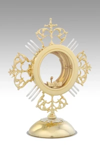 Monstrancja złocona 002 - 26 cm