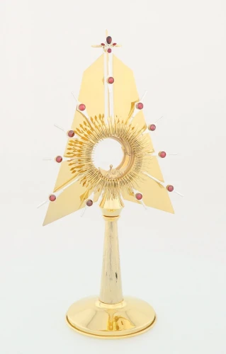 monstrancja zdobiona kamieniami-1