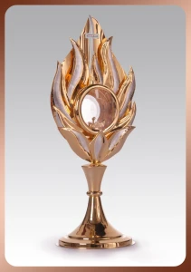 Monstrancja złocona w stylu nowoczesnym MN016 - 49 cm
