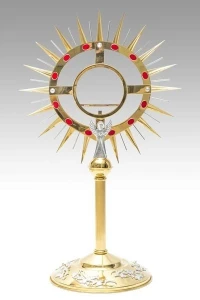 Monstrancja złocona na dużą hostię MN101 - 76 cm