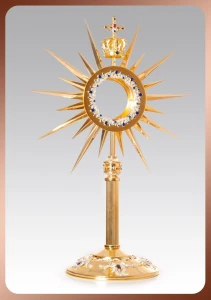 Monstrancja z koroną na dużą hostię MN151 - 83 cm