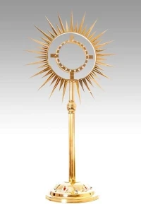 Monstrancja złocona na dużą hostię MN152 - 140 cm