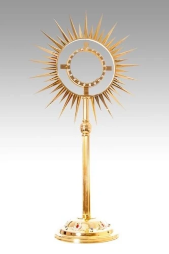 wysoka monstrancja  złocona