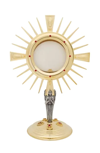 monstrancja złocona na dużą hostię