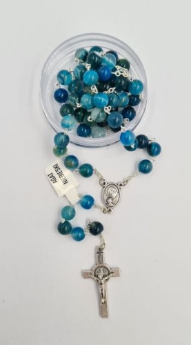 Różaniec agat niebieski-1