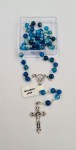 RÓŻANIEC Z KAMIENI NATURALNYCH AGAT NIEBIESKI
