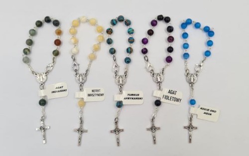 Dziesiątka różańca z kamieni naturalnych-1