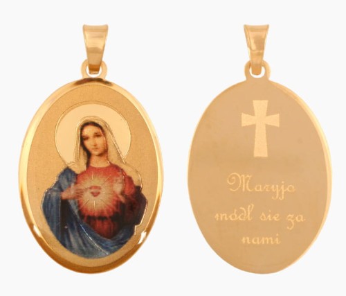 Medalik serce Maryi