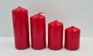 Świece adwentowe, zestaw świec, świeca spalająca czerwona